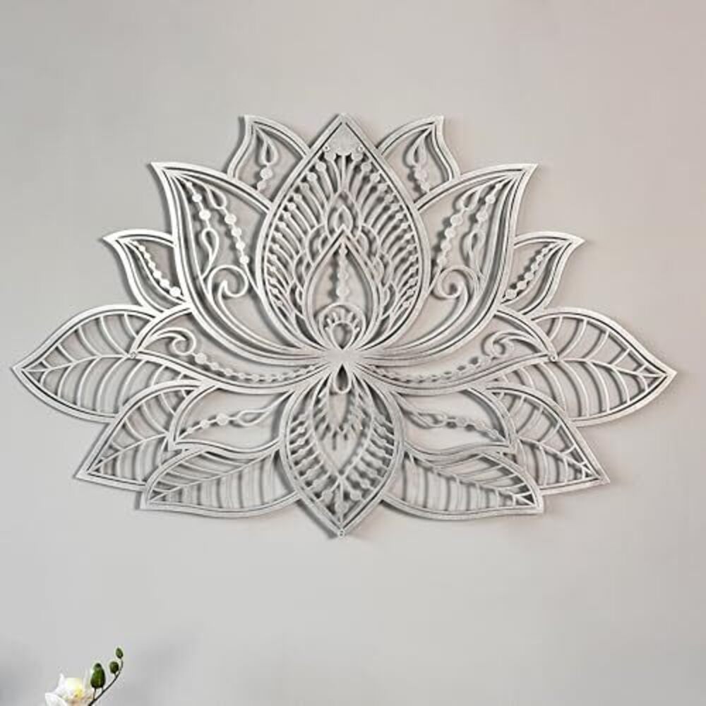 9617 Mandala Metal Wall Decor Lotus Flower Meditation Room Decor